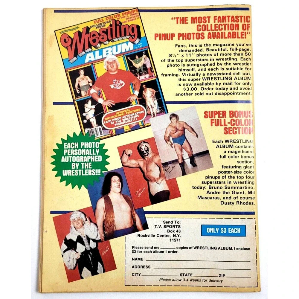 THE WRESTLER - APRIL‎ 1979 - JIMMY SNUKA / LARRY ZBYSZKO / BOB BACKLUND / BRUNO
